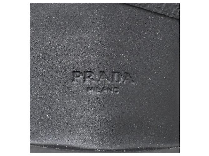 Mocassini a piattaforma in pelle nera Prada spazzolata Nero - vista 7