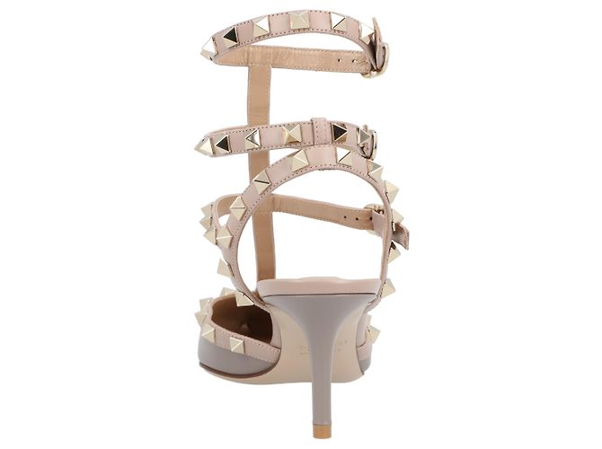 Décolleté a punta Valentino Garavani Rockstud Grigio - vista 4