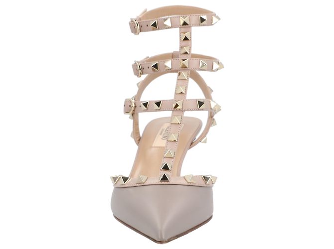 Décolleté a punta Valentino Garavani Rockstud Grigio - vista 6