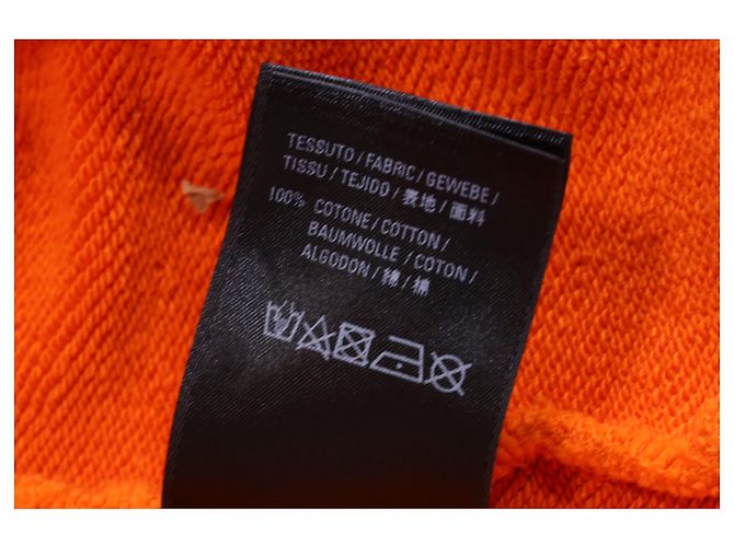 Felpa con zip Balenciaga Crew in cotone arancione - vista 14