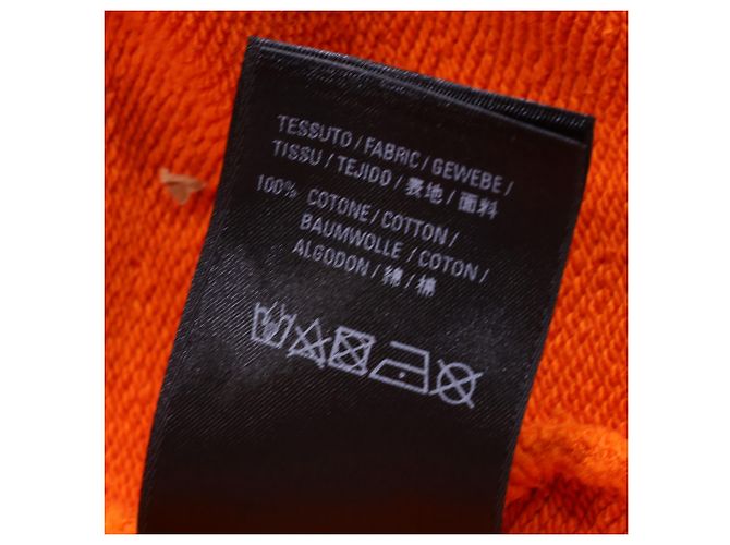 Felpa con zip Balenciaga Crew in cotone arancione - vista 7