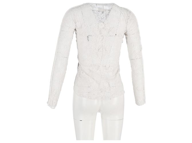 Blusa de encaje floral Isabel Marant en poliéster blanco Crudo - vista 6