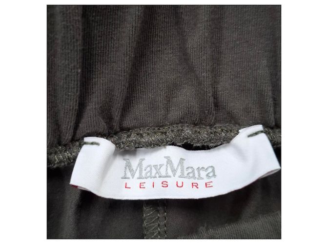 Pantalones Gartered Max Mara Leisure en algodón gris - vista 3