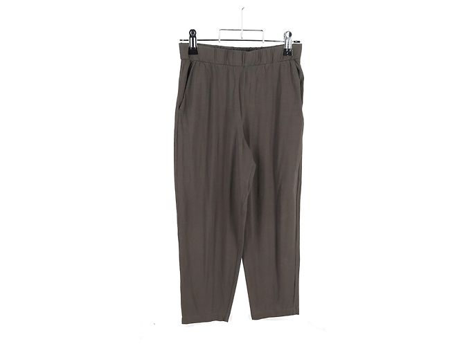 Pantalones Gartered Max Mara Leisure en algodón gris - vista 4