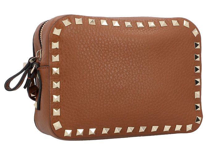 Borsa a Spalla Rockstud Valentino Garavani Marrone - vista 2