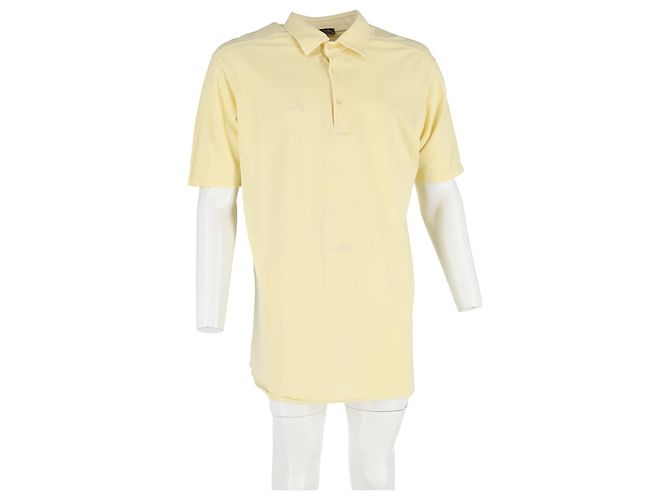 Polo Loro Piana in cotone giallo Cammello - vista 4