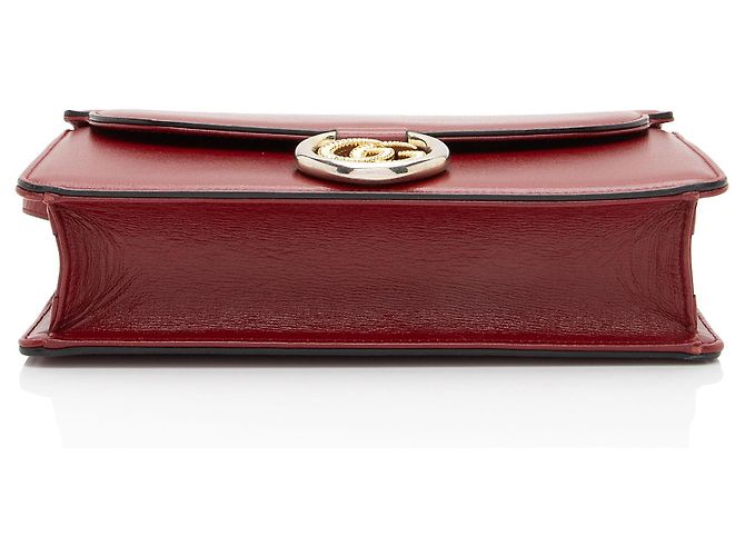 Bolso de hombro de cuero GG de Gucci Roja - vista 4