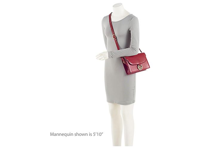Bolso de hombro de cuero GG de Gucci Roja - vista 5