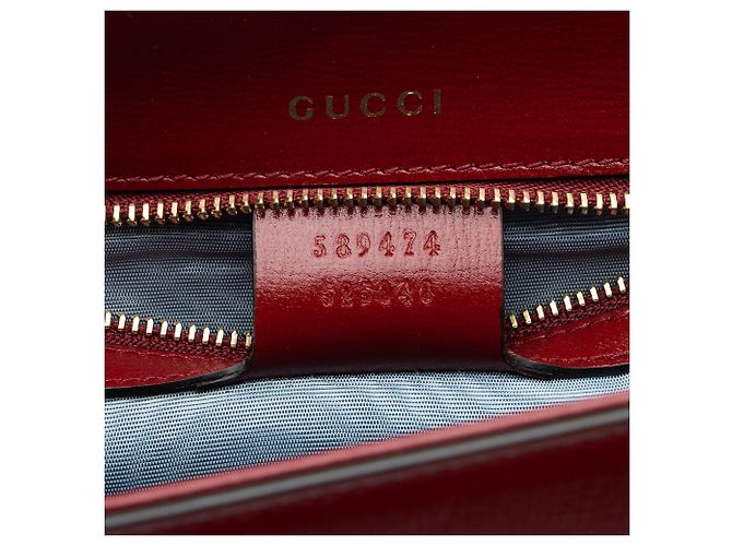 Bolso de hombro de cuero GG de Gucci Roja - vista 6