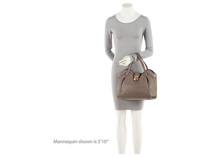 Louis Vuitton Mahina Leder Cirrus PM Handtasche Grau - Ansicht 5