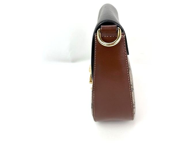 Padlock Borsa a spalla nera Gucci GG Supreme Web con lucchetto Marrone - vista 3