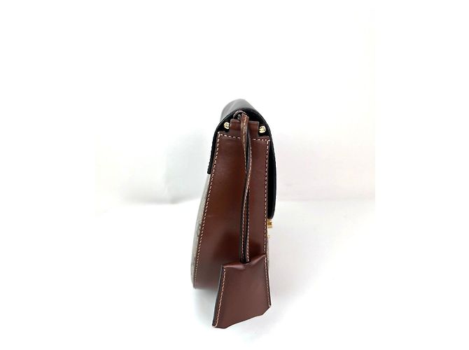 Padlock Borsa a spalla nera Gucci GG Supreme Web con lucchetto Marrone - vista 4