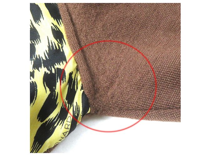 Autre Marque PULLOVER IN LANA E SETA CON STAMPA LEOPARDO LEONARD FASHION Marrone - vista 11