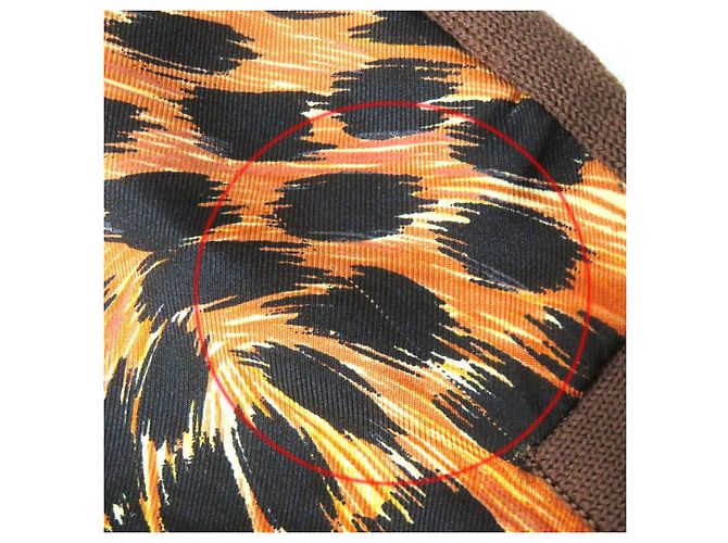 Autre Marque PULLOVER IN LANA E SETA CON STAMPA LEOPARDO LEONARD FASHION Marrone - vista 9
