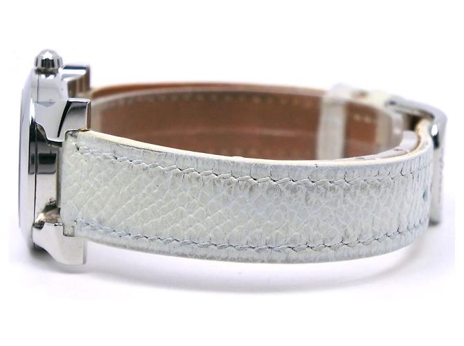 Hermès Hermes H Uhr Edelstahl Leder Quarz Silber - Ansicht 4