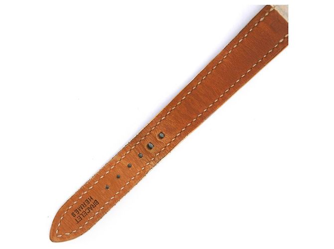 Hermès Hermes H Uhr Edelstahl Leder Quarz Silber - Ansicht 8