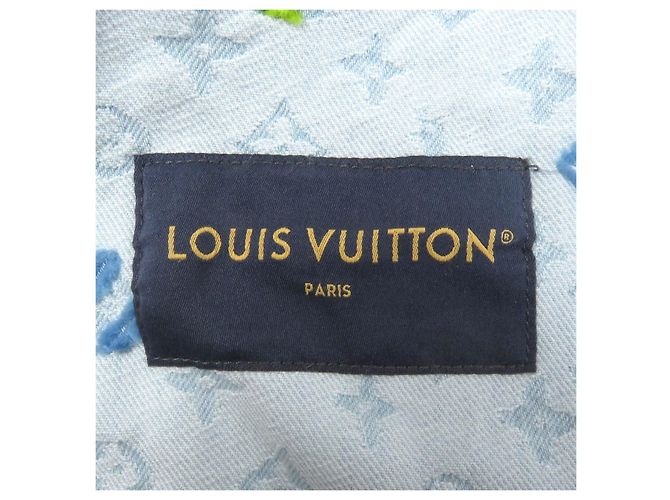 Giacca in denim Monogram Louis Vuitton Indigo Blu - vista 8