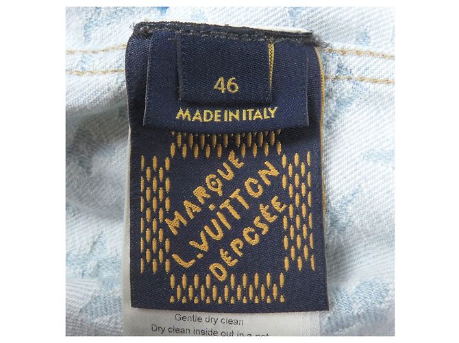 Giacca in denim Monogram Louis Vuitton Indigo Blu - vista 9