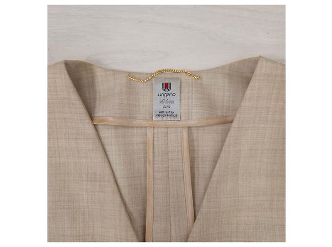 Emanuel Ungaro Ungaro vintage 1990s giacca sahariana elegante Beige - vista 3