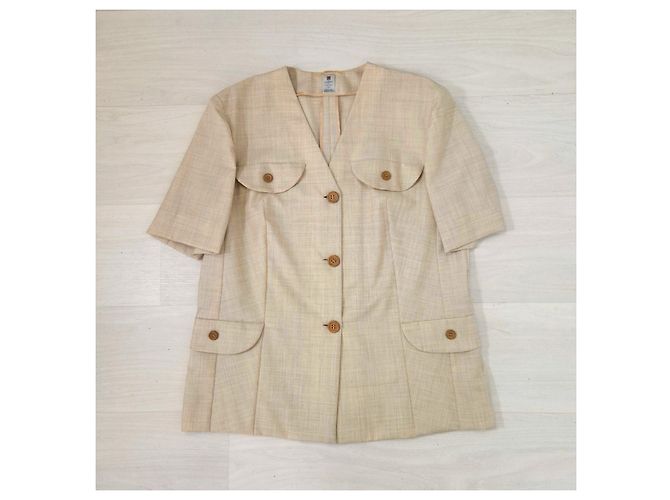 Emanuel Ungaro Ungaro vintage 1990s giacca sahariana elegante Beige - vista 4