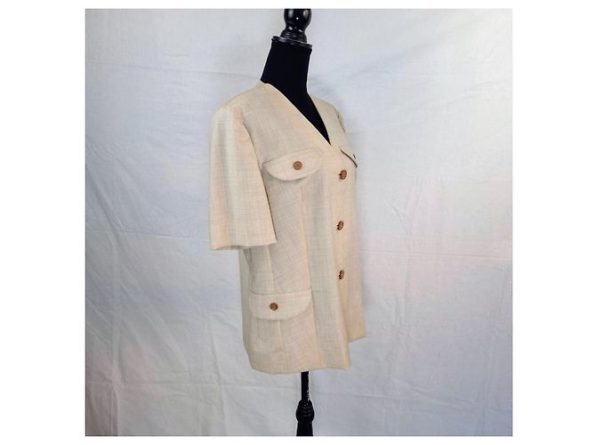Emanuel Ungaro Ungaro vintage 1990s giacca sahariana elegante Beige - vista 5