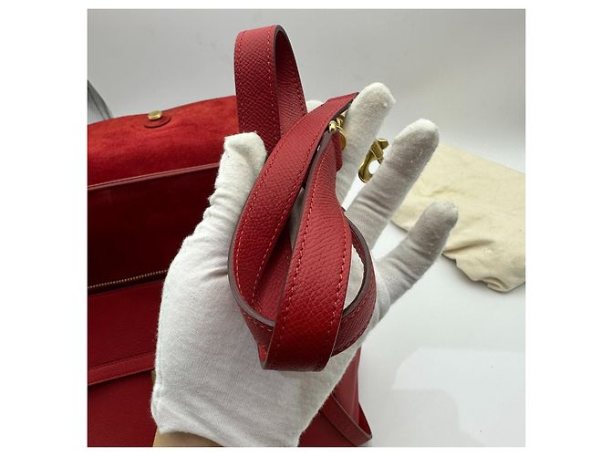 Borsa a mano Céline in pelle rossa Rosso - vista 15