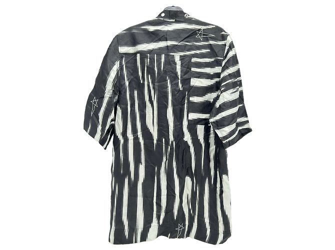 Rick Owens Kurzarmhemd mit zweifarbigem Print Baumwolle Schwarz - Ansicht 2