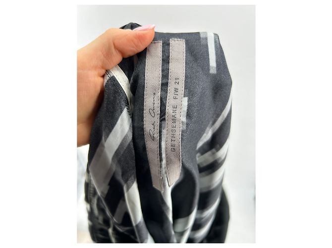 Rick Owens Kurzarmhemd mit zweifarbigem Print Baumwolle Schwarz - Ansicht 3