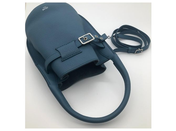 Borsa a mano Céline in pelle blu - vista 6
