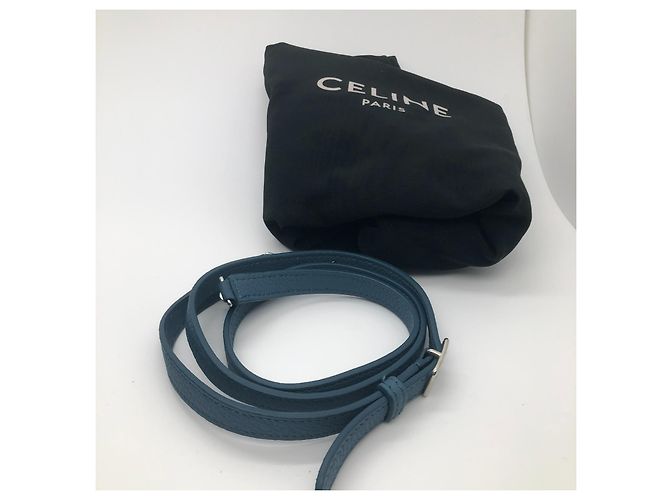 Borsa a mano Céline in pelle blu - vista 7