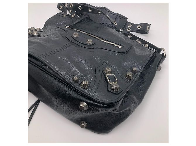 Zaino Balenciaga in pelle nera Nero - vista 4