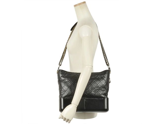 Borsa hobo grande Gabrielle di Chanel Nero - vista 2