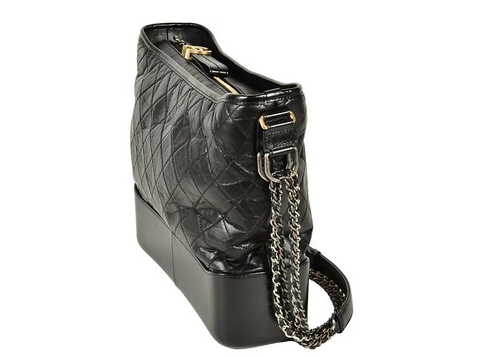 Borsa hobo grande Gabrielle di Chanel Nero - vista 3