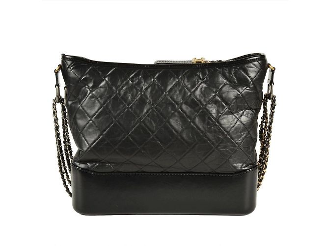 Borsa hobo grande Gabrielle di Chanel Nero - vista 4