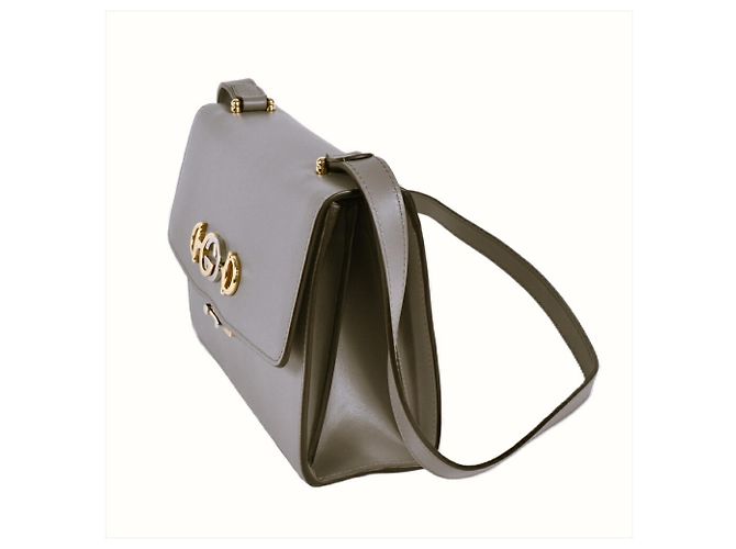 Borsa a Spalla GUCCI Zumi in Pelle Grigia Marrone - vista 2