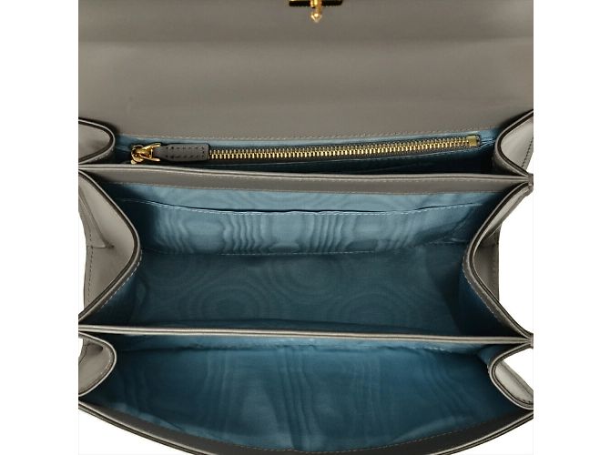 Borsa a Spalla GUCCI Zumi in Pelle Grigia Marrone - vista 5