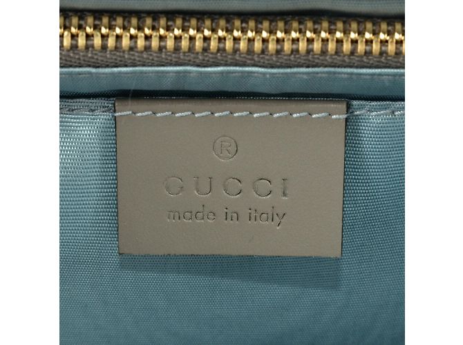 Borsa a Spalla GUCCI Zumi in Pelle Grigia Marrone - vista 6