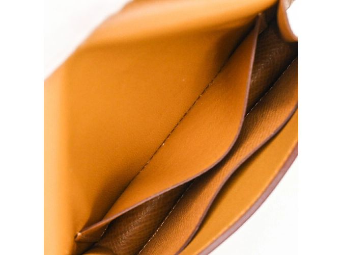 Billetera compacta de cuero Epsom Constance de Hermès Castaño - vista 11