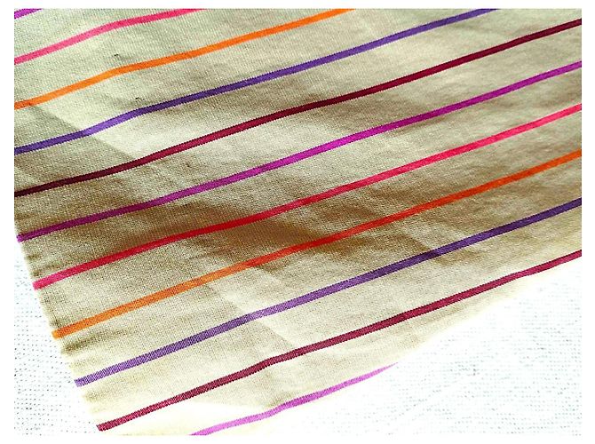 Falda Regina Rubens de Algodón con Rayas Beige Multicolor - vista 14