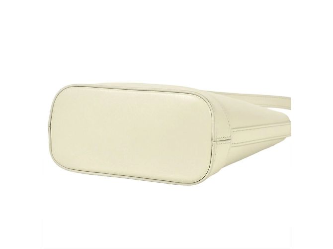 Céline Borsa a Spalla Celine Small Bucket in Pelle Triomphe Bianco - vista 5