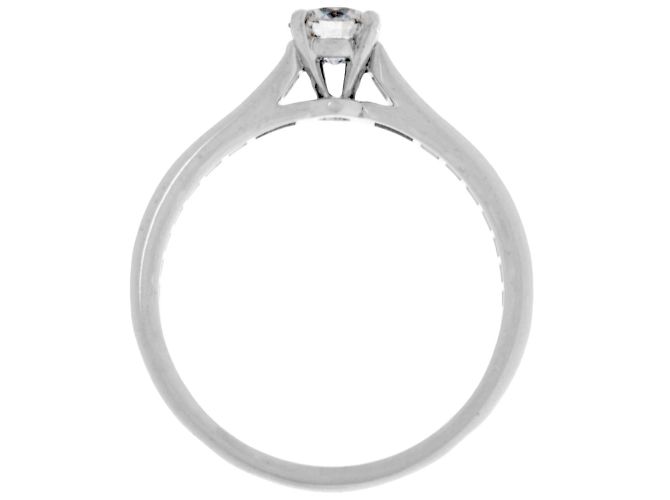 Cartier Solitaire 1895 Platinring - Ansicht 3