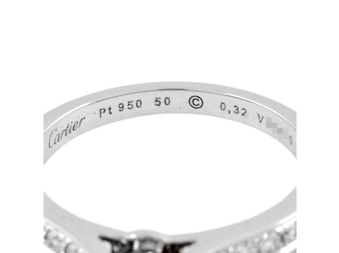 Cartier Solitaire 1895 Platinring - Ansicht 4
