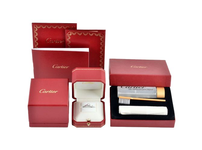 Cartier Solitaire 1895 Platinring - Ansicht 7
