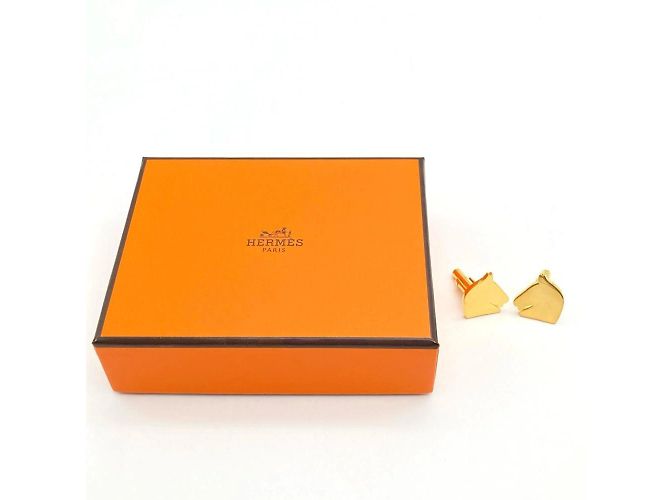 Hermès Gemelli a forma di Cavallo Hermes in Placcatura Oro D'oro - vista 5