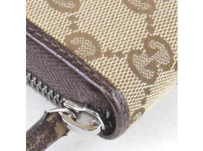 Gucci Brauner GG Canvas Lange Brieftasche - Ansicht 3