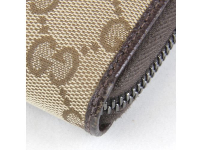 Gucci Brauner GG Canvas Lange Brieftasche - Ansicht 4