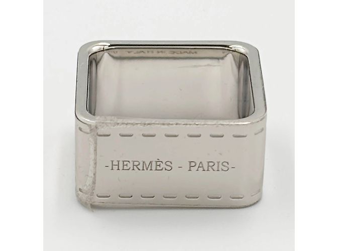 Hermès Hermes Bolduc Scarf Ring Silvery - view 3