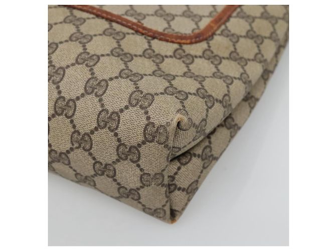 GUCCI GG Supreme Web Sherry Line Tote Bag PVC Beige Oro 39 002 4487 Auth ti3236 - vista 10