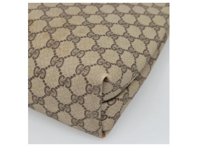 GUCCI GG Supreme Web Sherry Line Tote Bag PVC Beige Oro 39 002 4487 Auth ti3236 - vista 12