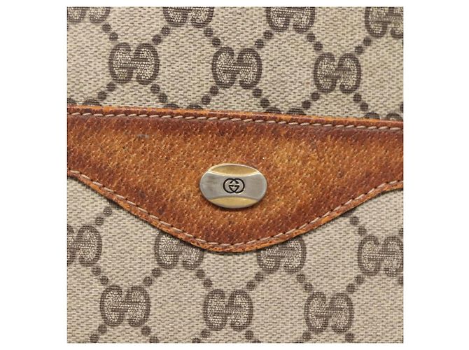 GUCCI GG Supreme Web Sherry Line Tote Bag PVC Beige Oro 39 002 4487 Auth ti3236 - vista 14